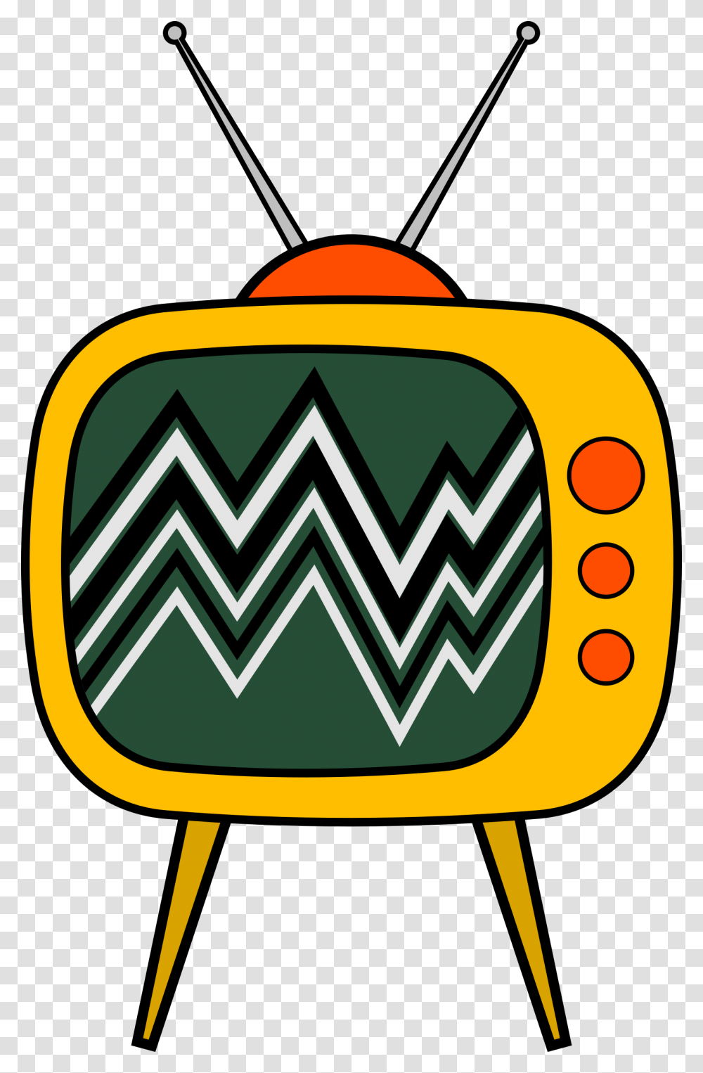 Old Tv Clipart Old Tv Cartoon, Label, Accessories, Accessory Transparent Png