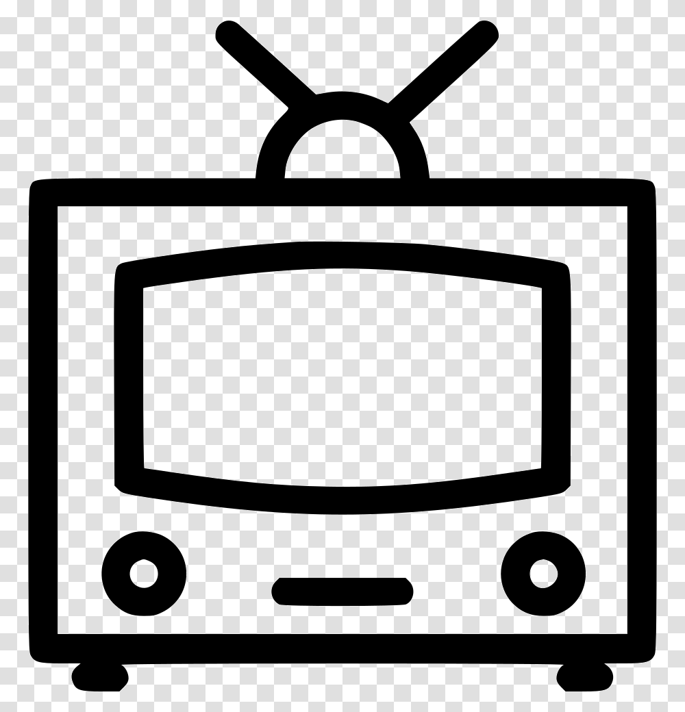 Old Tv Icon, Monitor, Screen, Electronics, Display Transparent Png