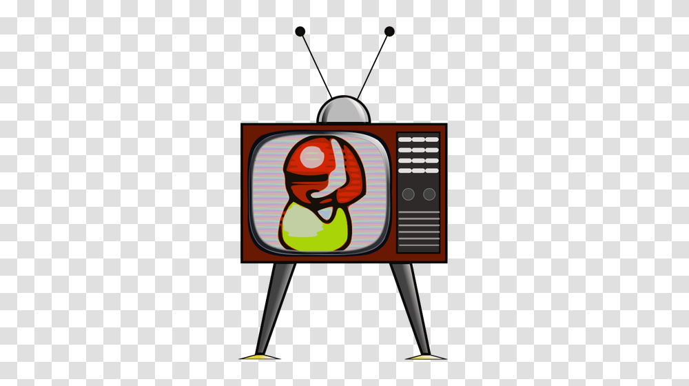 Old Tv Receiver Vector Clip Art, Monitor, Screen, Electronics, Display Transparent Png