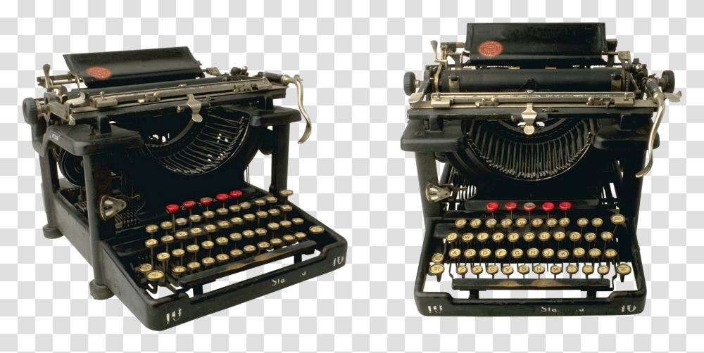 Old Typewriter Photo Typewriter, Machine, Engine, Motor, Keyboard Transparent Png