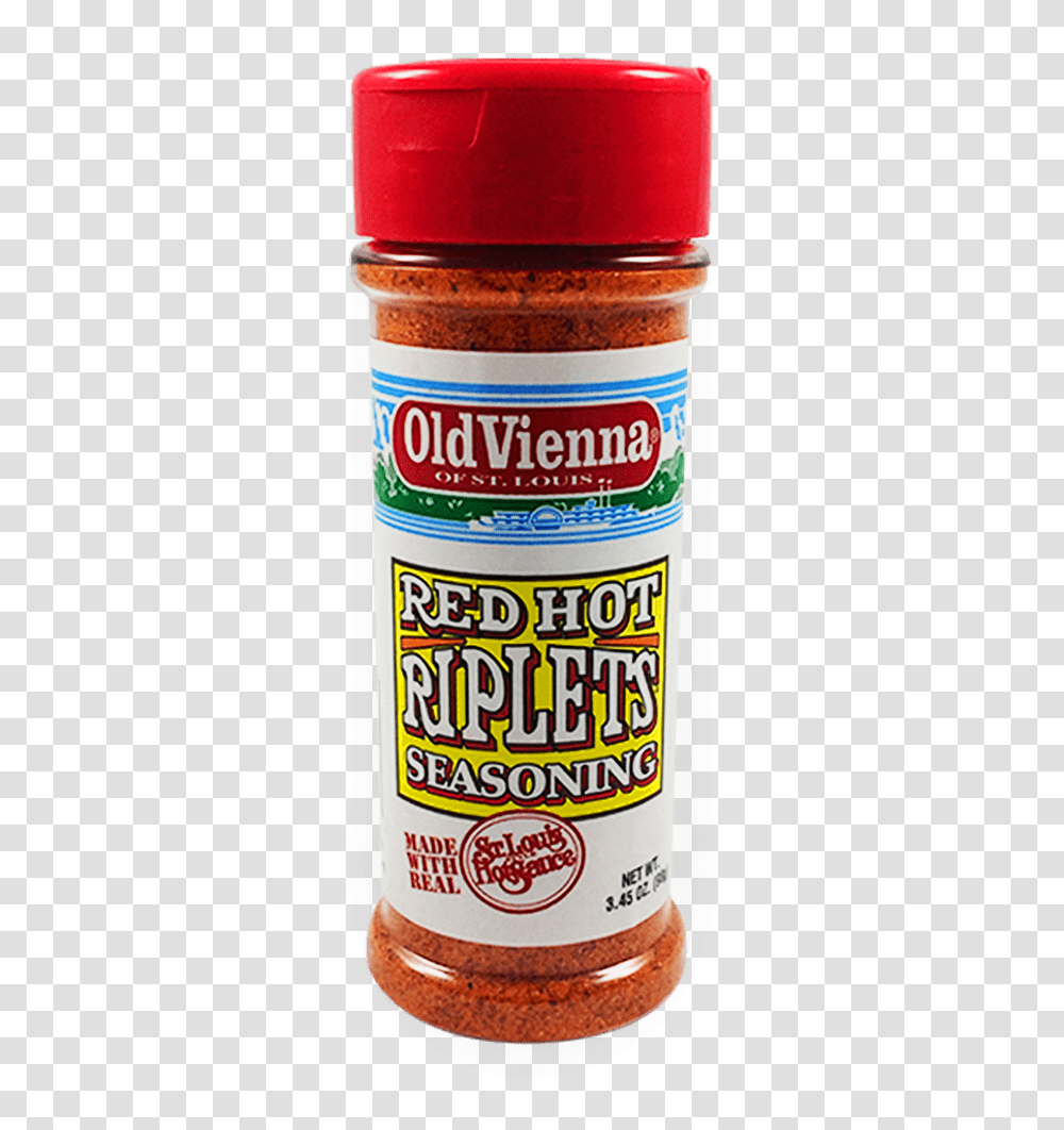 Old Vienna Red Hot Riplets Seasoning Shaker Red Hot Riplets, Tin, Beer, Alcohol, Beverage Transparent Png