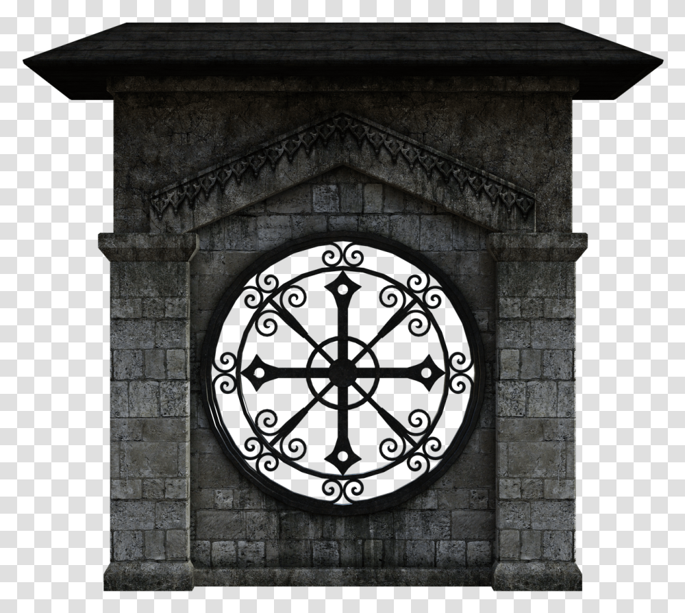 Old Wall Window Stone Gothic Frame 3d Forgotten Table, Architecture, Building, Door, Tire Transparent Png