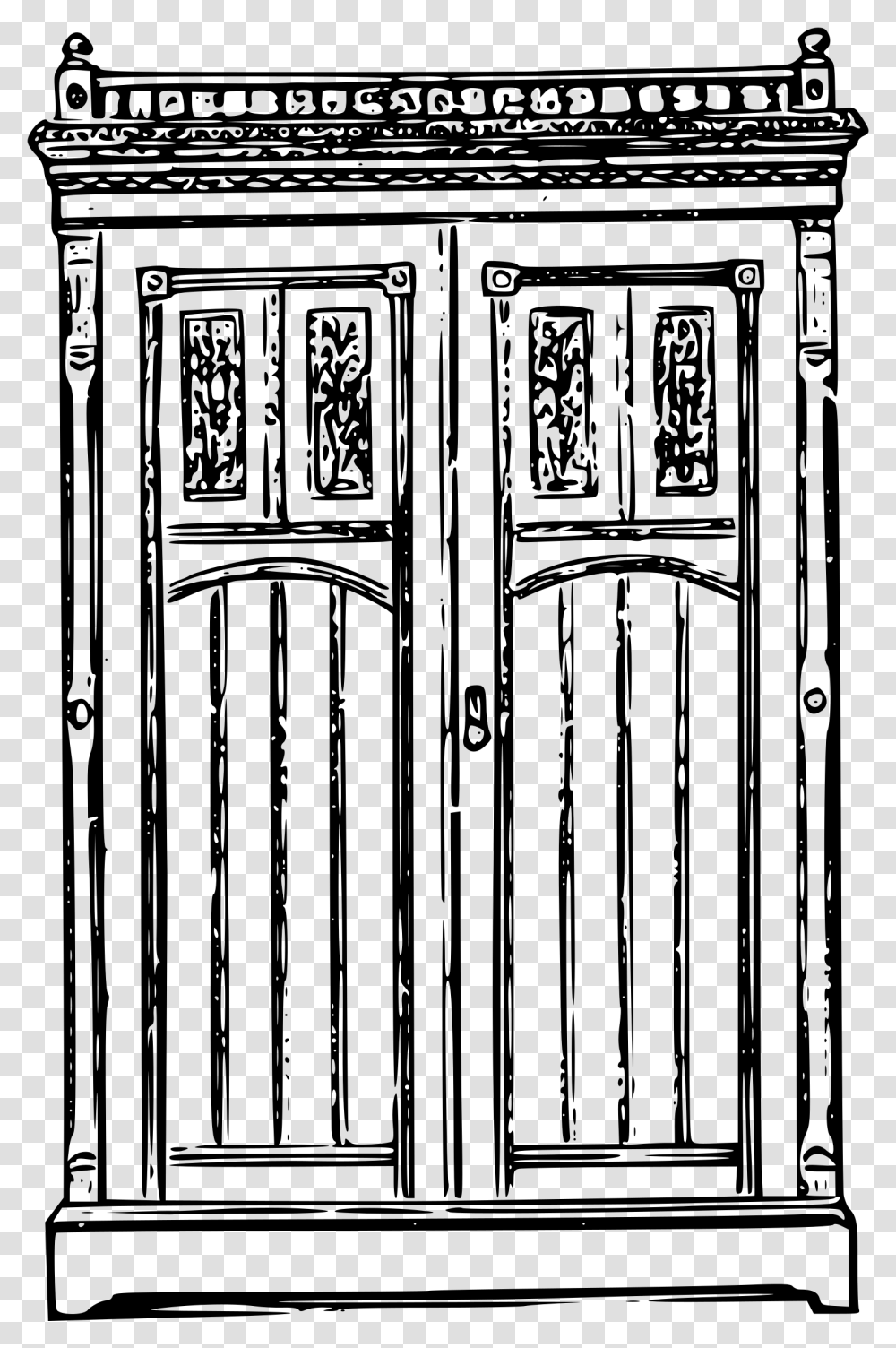 Old Wardrobe Clipart Black And White, Gray, World Of Warcraft Transparent Png