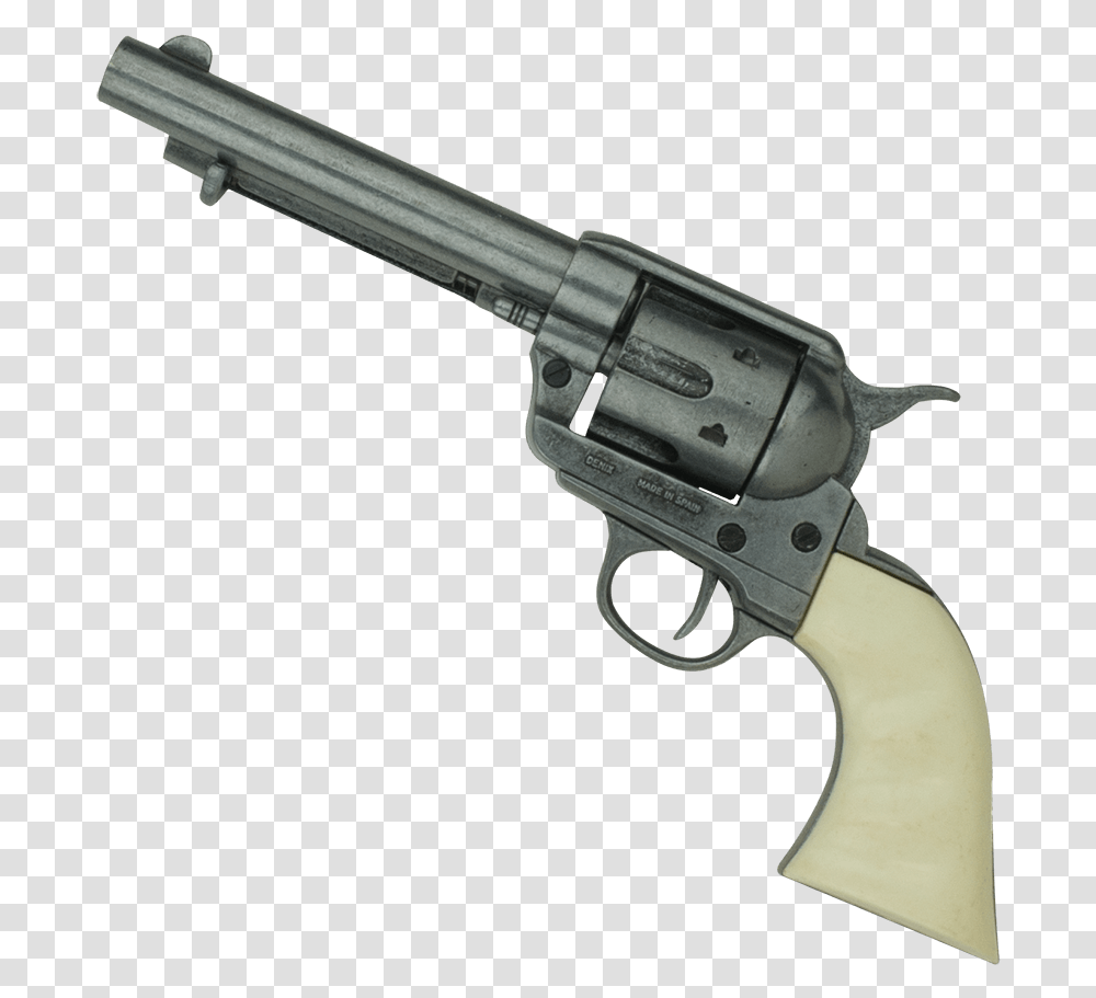 Old West Frontier Grey Finish Revolver Revolver, Gun, Weapon, Weaponry, Handgun Transparent Png