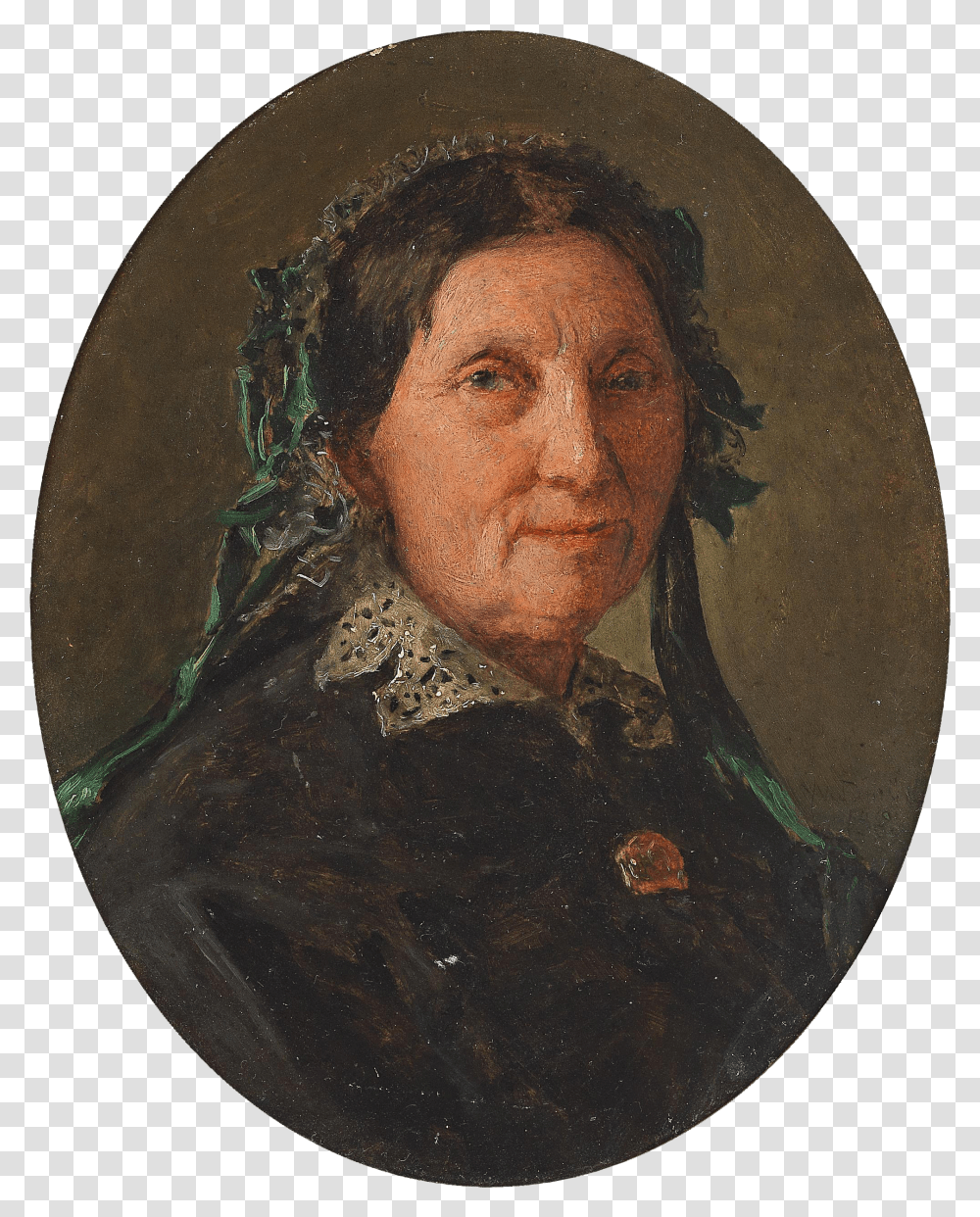 Old Woman In A Lace Collar And With Ferdinand Georg Waldmller Transparent Png