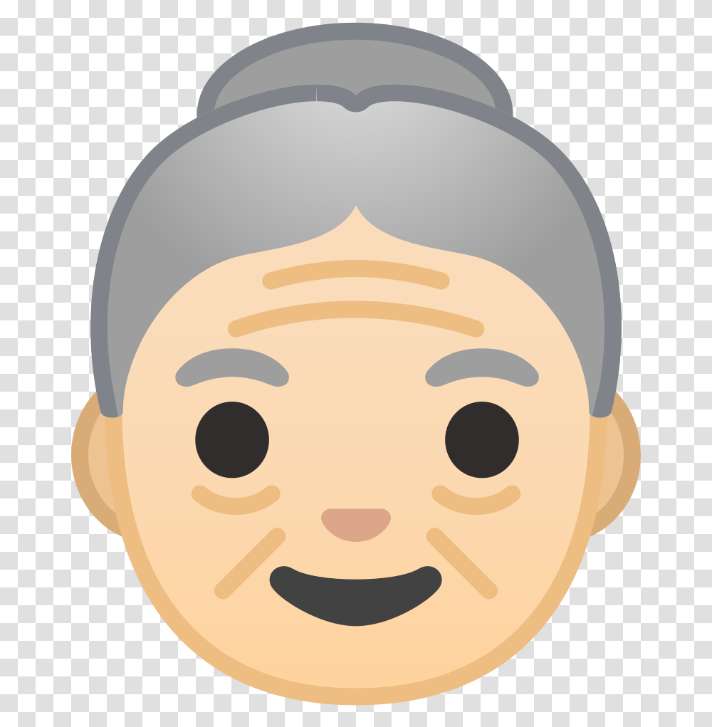 Old Woman Light Skin Tone Icon Old Man Cartoon Head, Face, Mouth, Lip, Mustache Transparent Png