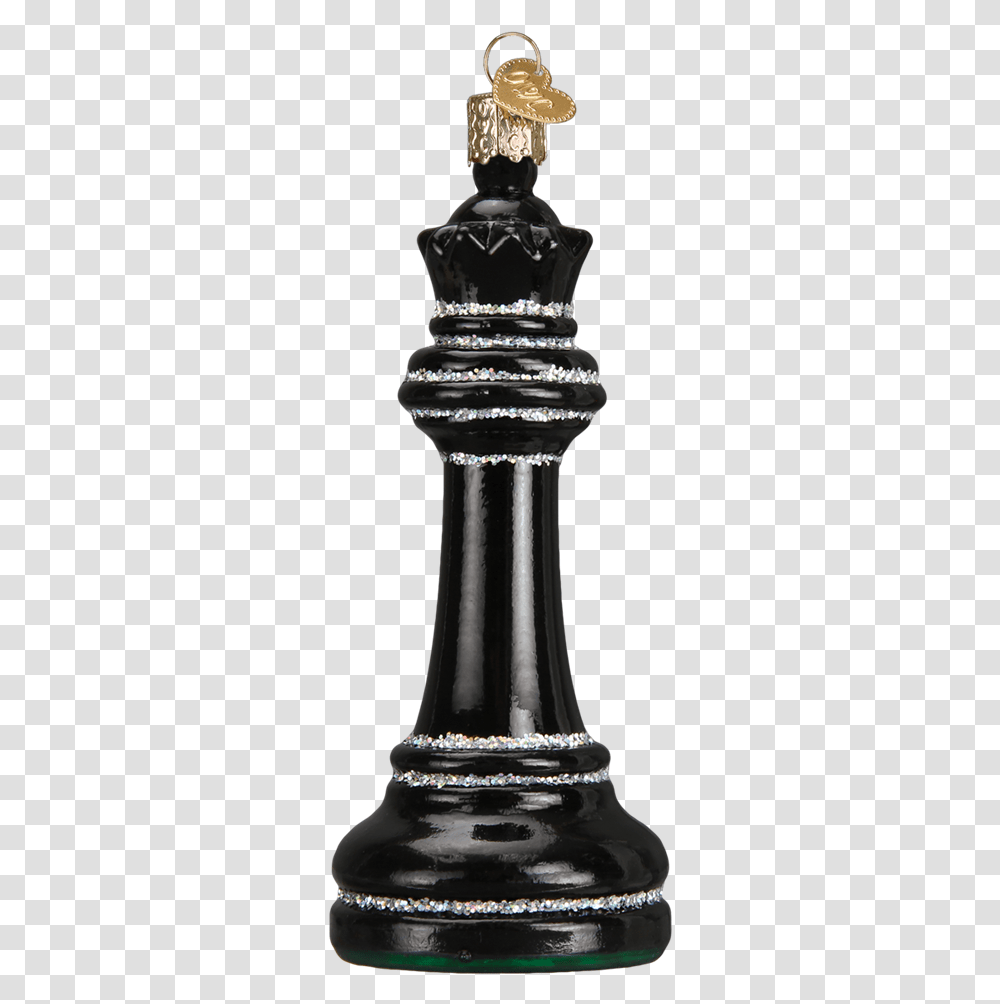 Old World Christmas Black Chess Piece Christmas Ornament Black Chess Piece, Wedding Cake, Dessert, Food, Microphone Transparent Png