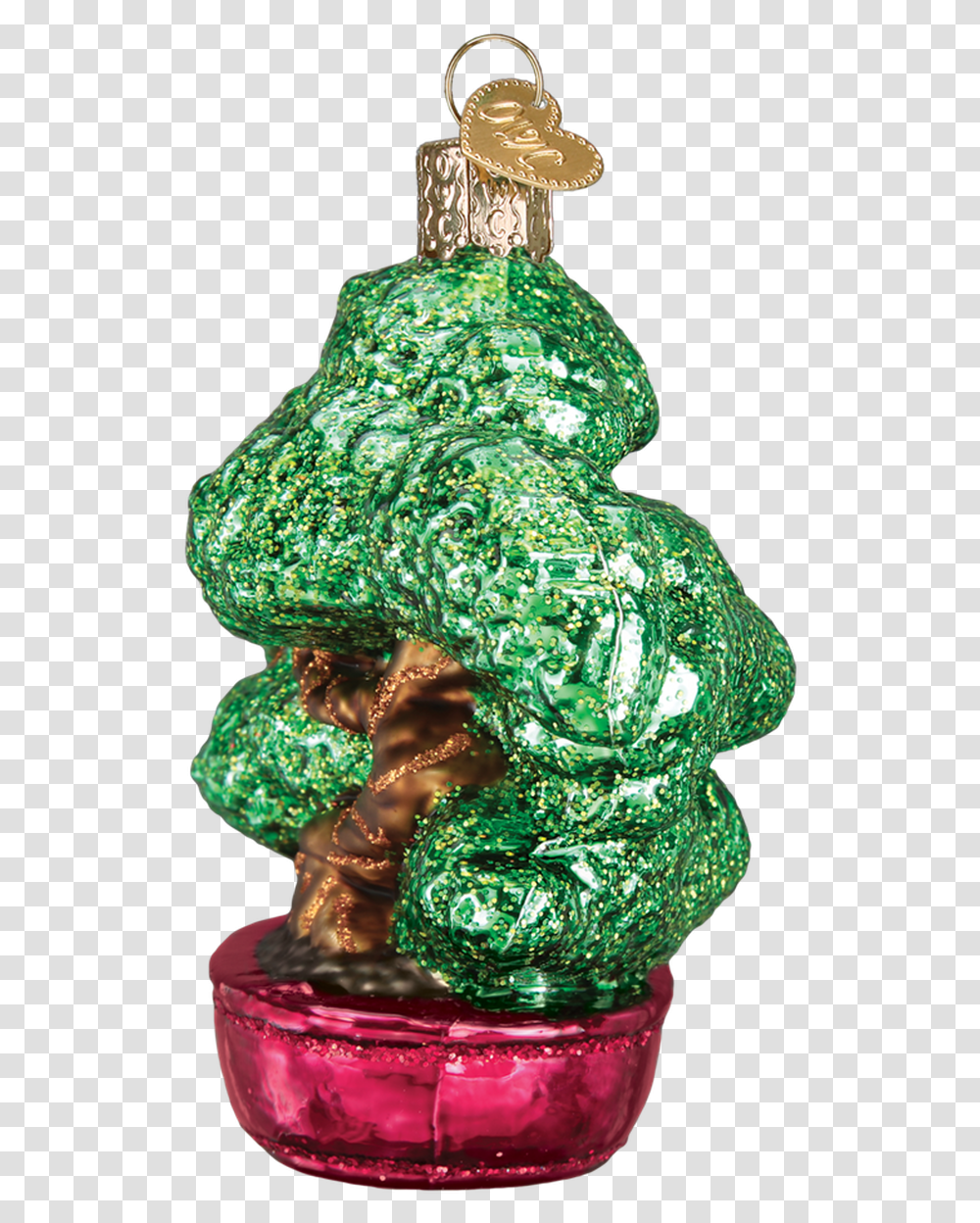 Old World Christmas Bonsai Tree Glass Ornament Christmas Ornament, Light, Gemstone, Jewelry, Accessories Transparent Png