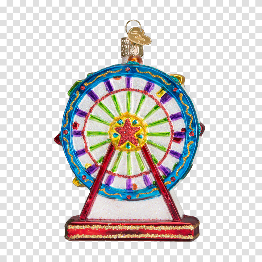 Old World Christmas Ferris Wheel Glass Ornament Christmas Ornament, Amusement Park, Carnival, Crowd, Theme Park Transparent Png