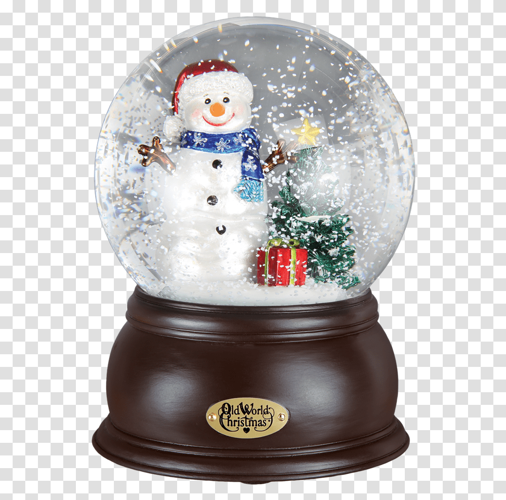 Old World Christmas Happy Snowman Snow Globe 2019 Christmas Snow Globe, Nature, Outdoors, Winter, Wedding Cake Transparent Png