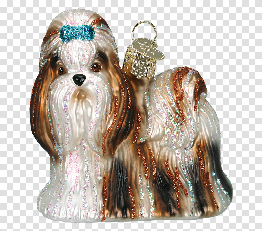 Old World Christmas Shih Tzu Dog Glass Blown Ornament Christmas Ornament, Figurine, Painting, Art, Clothing Transparent Png