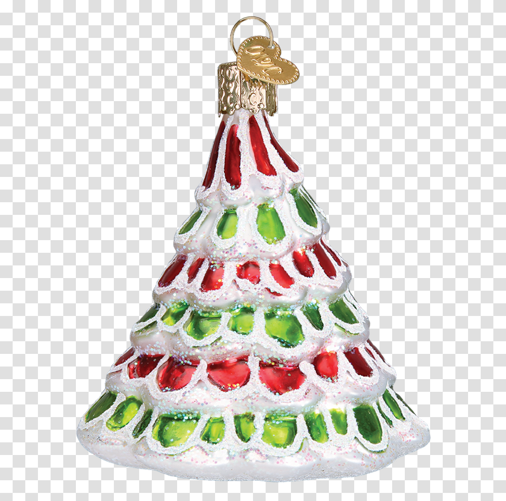 Old World Christmas Whimsical Tree Glass Ornament Christmas Tree, Plant, Wedding Cake, Dessert, Food Transparent Png
