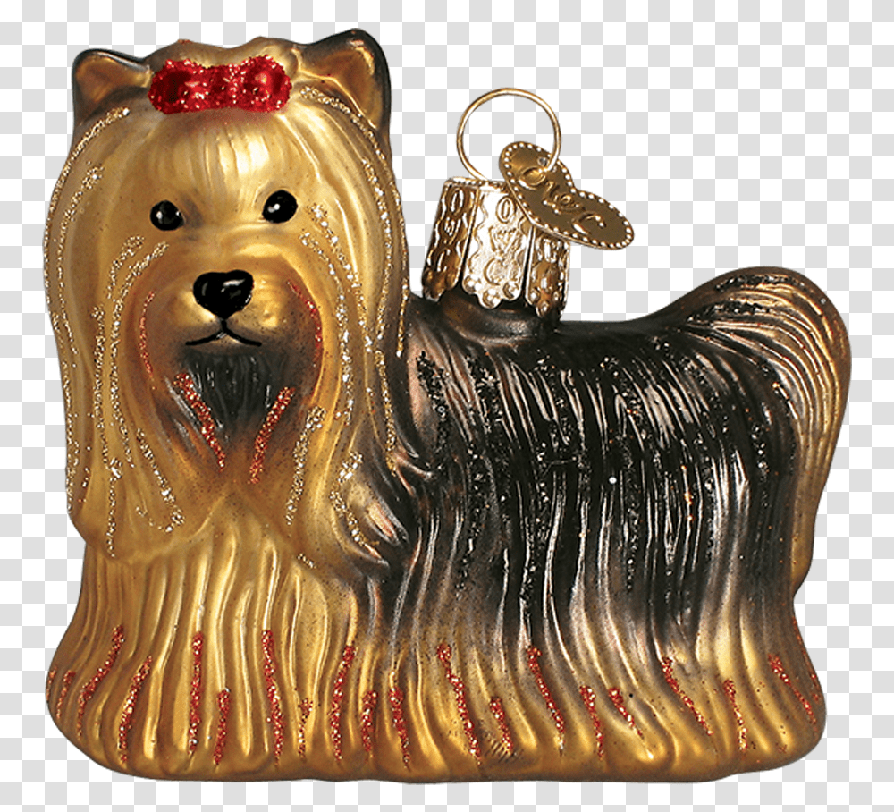 Old World Christmas Yorkie Yorkshire Terrier Glass Christmas Day, Figurine, Mammal, Animal, Painting Transparent Png