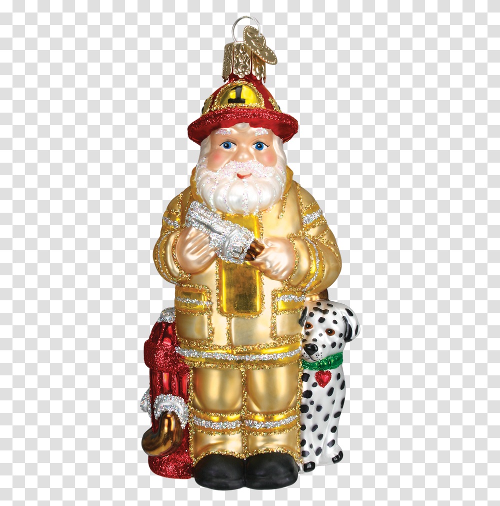 Old World Fireman Santa Ornament Santa Claus, Doll, Toy, Figurine, Accessories Transparent Png