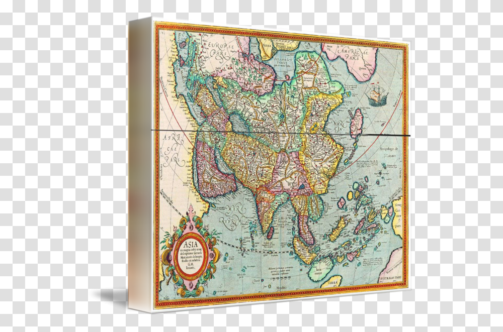 Old World Map Asia, Diagram, Atlas, Plot, Rug Transparent Png