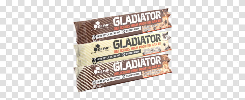 Olimp Gladiator Bar 60g Label, Text, Paper, Outdoors, Nature Transparent Png
