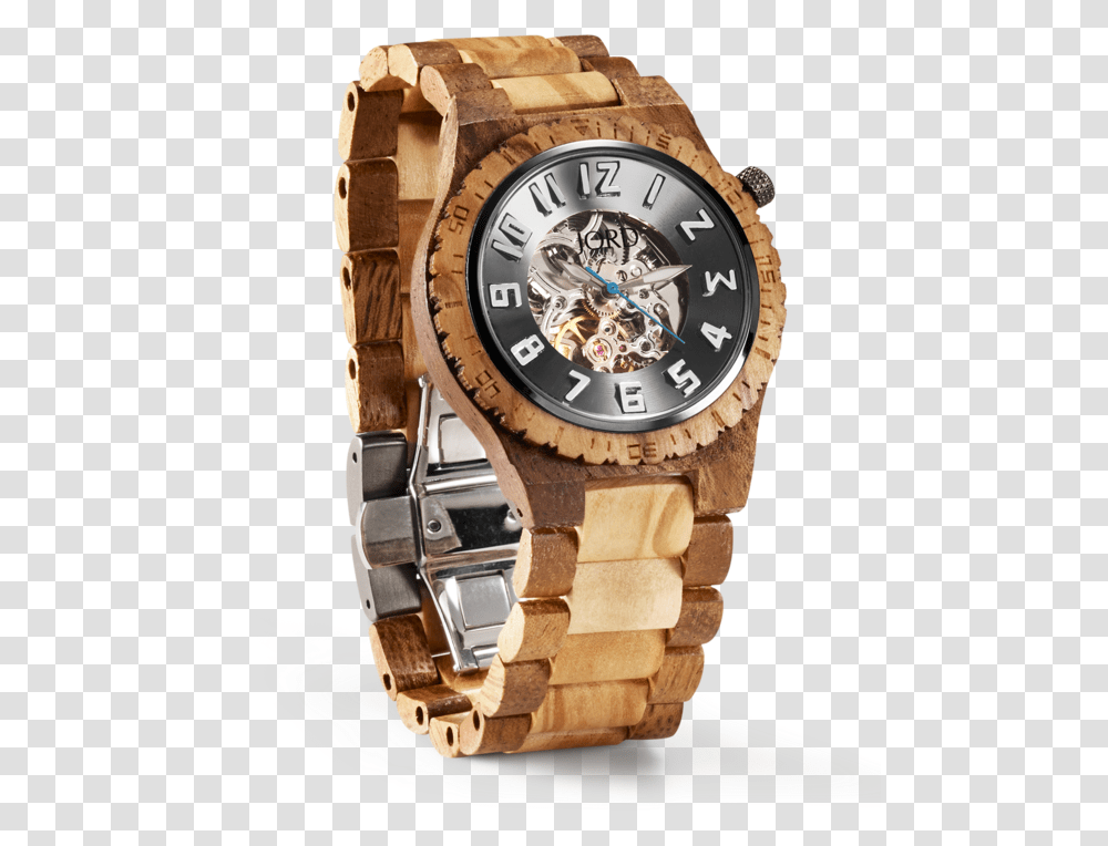 Olive Amp Acacia Ik Colouring Wooden Watch, Wristwatch, Clock Tower, Architecture, Building Transparent Png