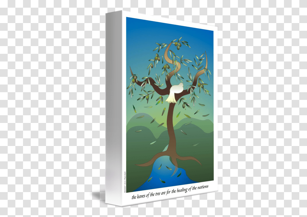 Olive Tree Of Life Poster By Ann Randall Illustration, Art, Animal, Graphics, Bird Transparent Png