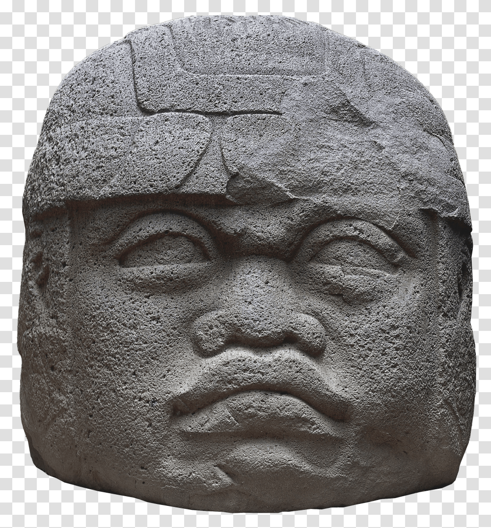 Olmec Head La Venta Monument 1 600 Bce Olmec Civilization La Venta, Statue, Sculpture, Baseball Cap Transparent Png