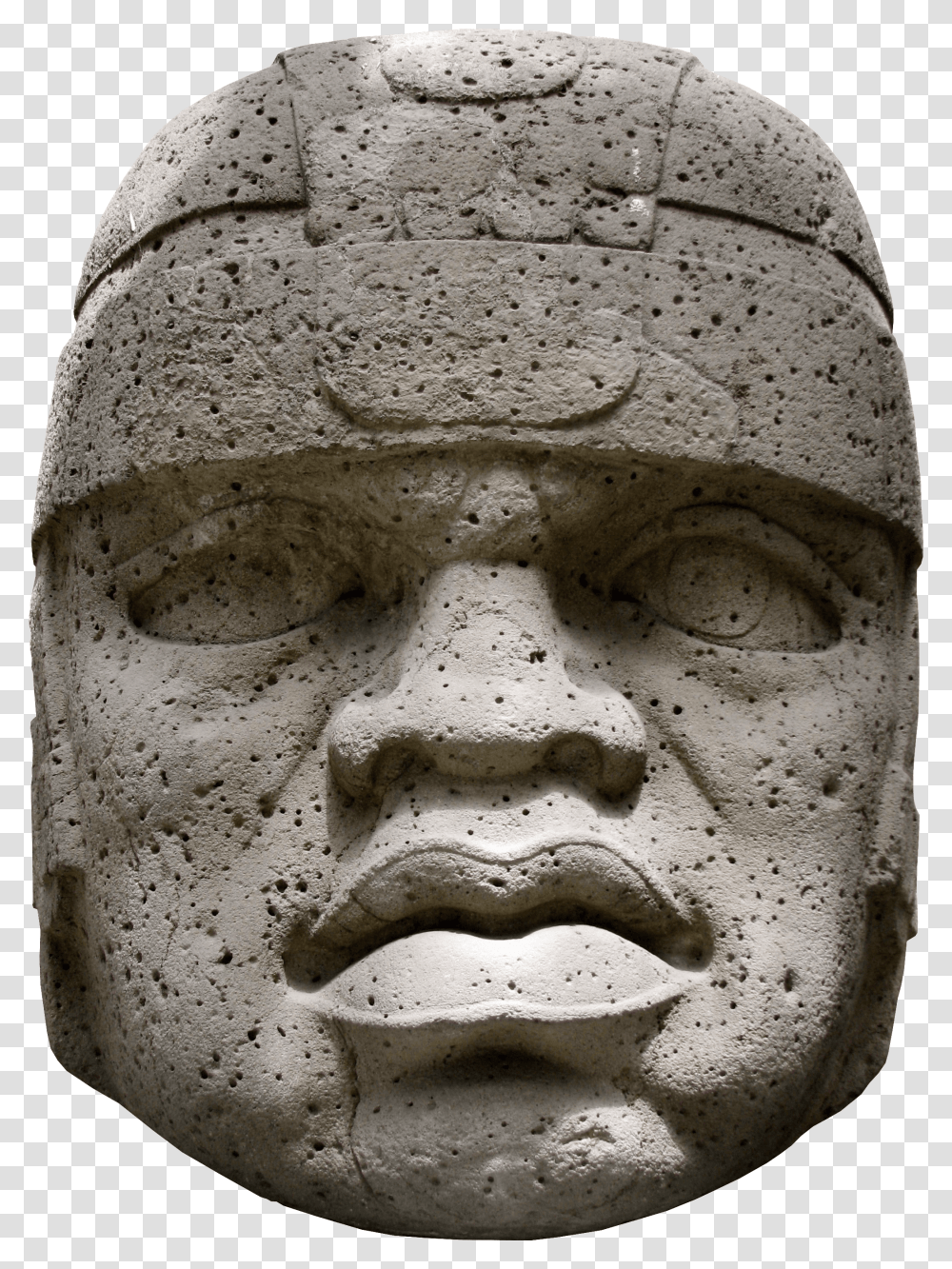 Olmec Head San Lorenzo Monument 1 400 Bce Olmec Civilization Museo De Antropologa De Xalapa, Face, Sculpture, Fungus Transparent Png
