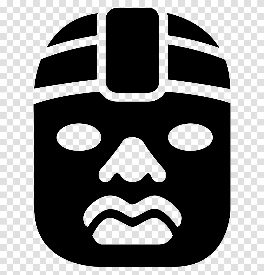 Olmeca Head Of Mexico Olmec Clipart, Face, Stencil, Mask, Hair Transparent Png