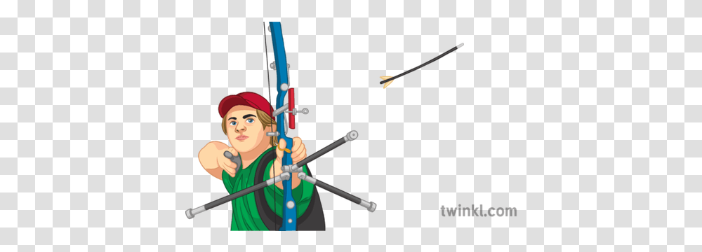 Olympic Archer Illustration Twinkl Arrow, Archery, Sport, Bow, Person Transparent Png