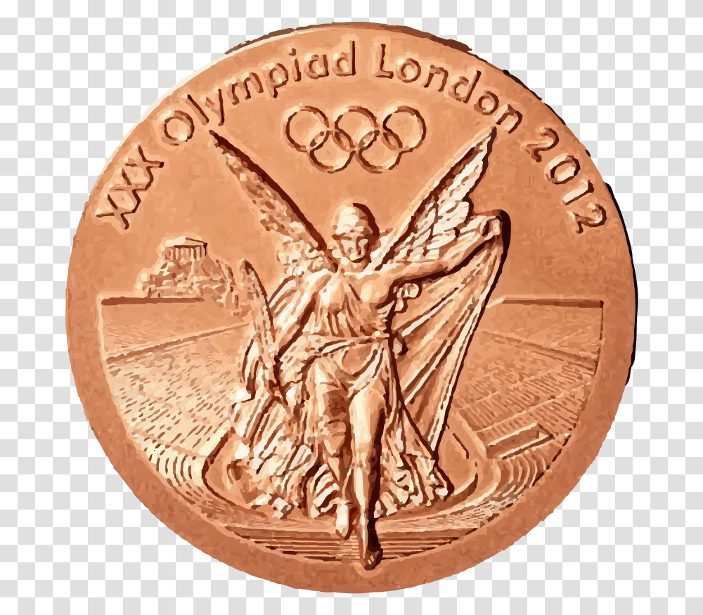 Olympic Bronze Medal Coin, Gold, Money, Gold Medal, Trophy Transparent Png