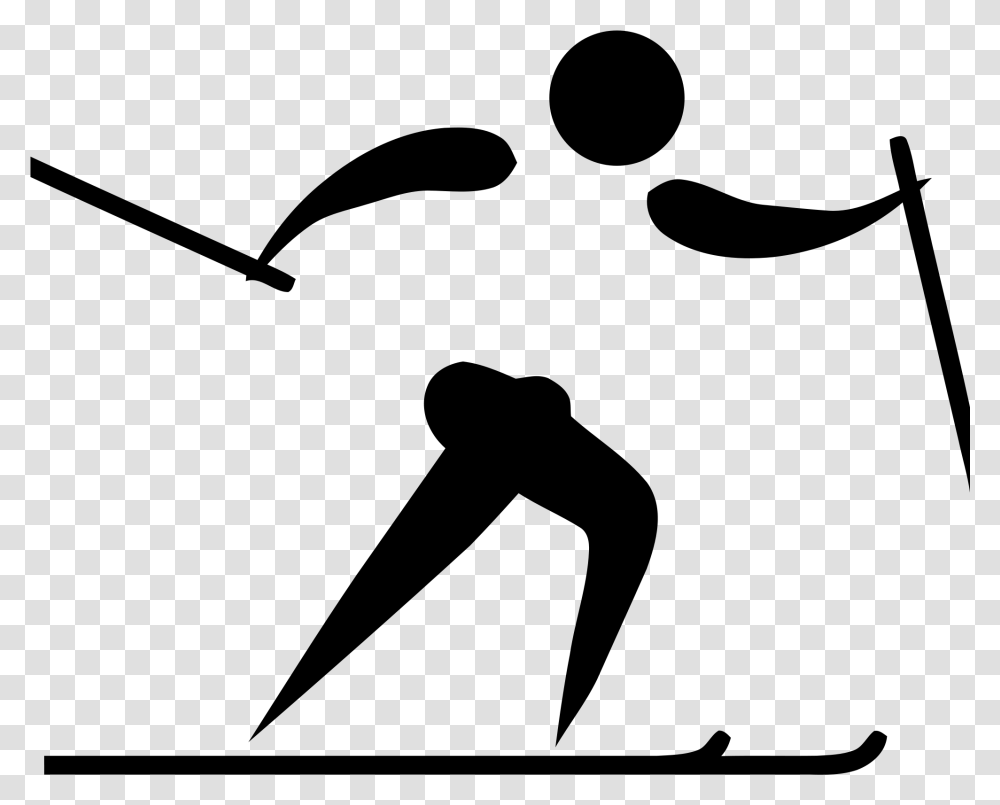 Olympic Pictogram Cross Country Skiing Cross Country Skiing Clipart, Gray Transparent Png