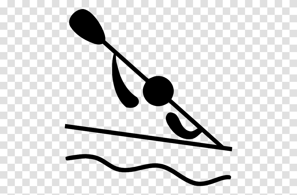 Olympic Sports Canoeing Slalom Pictogram Clip Art Free Vector, Oars, Silhouette, Paddle, Spoon Transparent Png