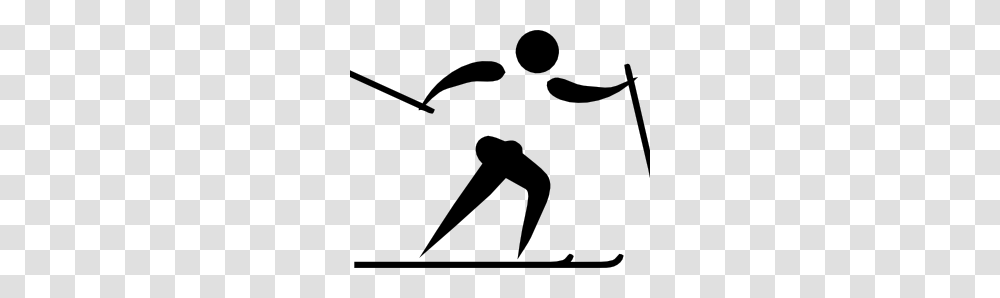 Olympic Sports Cross Country Skiing Pictogram Clip Art, Stencil, Silhouette, Bow Transparent Png