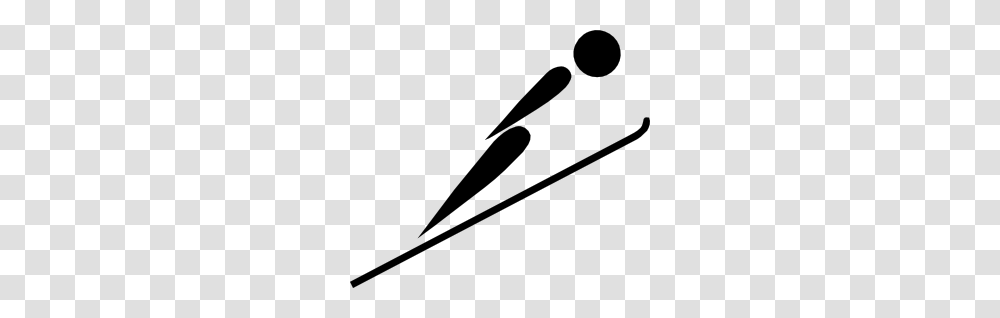 Olympic Sports Ski Jumping Pictogram Clip Art, Arrow, Silhouette, Baseball Bat Transparent Png