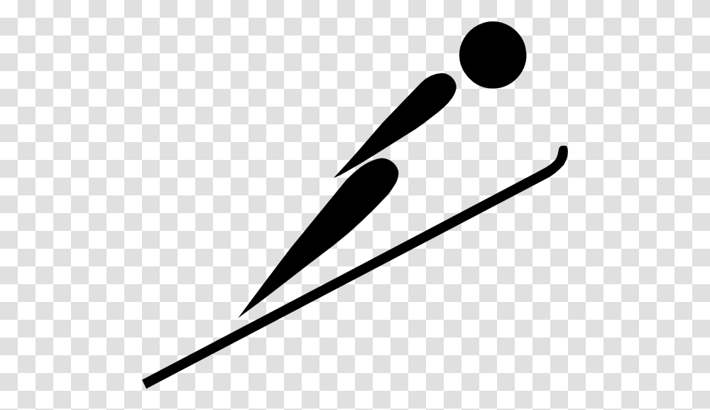 Olympic Sports Ski Jumping Pictogram Clip Art For Web, Baseball Bat, Team Sport, Softball, Stencil Transparent Png