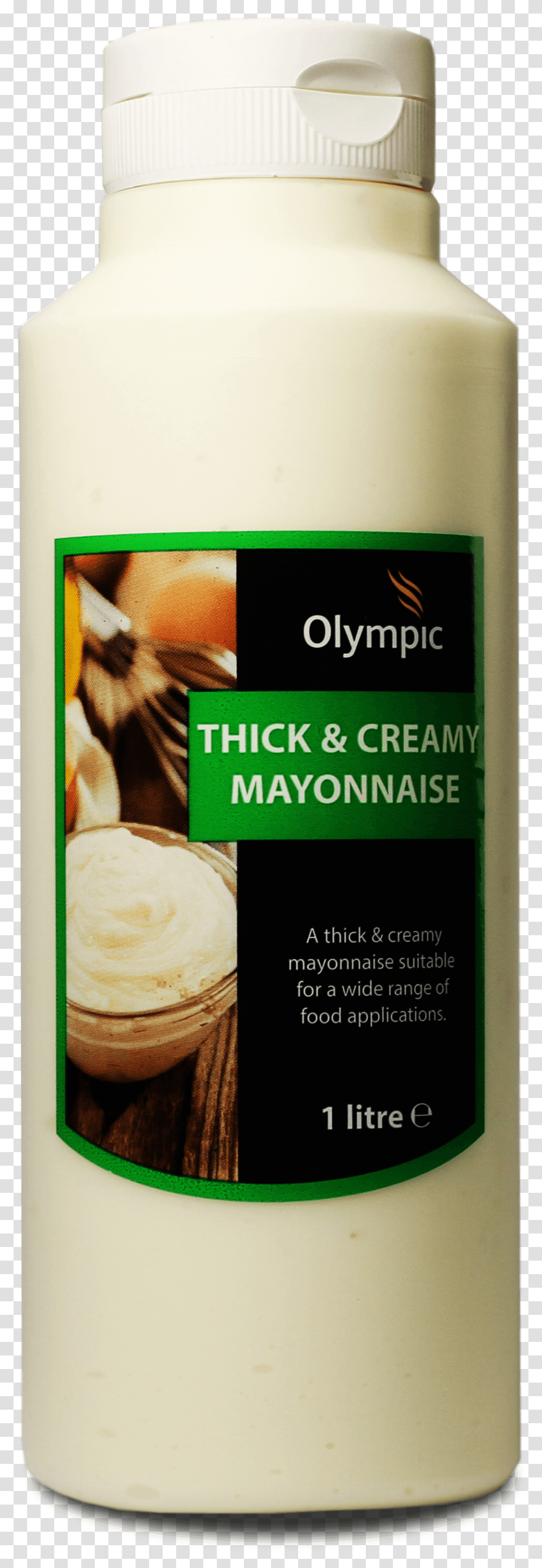 Olympic Thick Creamy Mayo 1l Bottle Buttercream, Plant, Dessert, Food, Beer Transparent Png