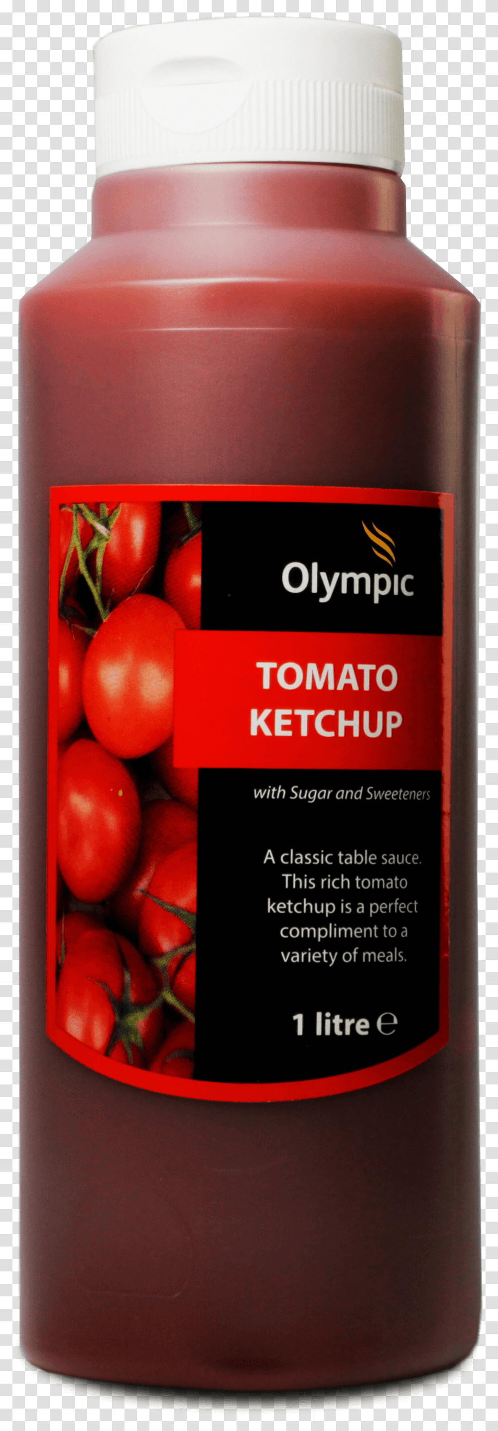 Olympic Tomato Ketchup 1l Bottle Plum Tomato, Plant, Food, Beer, Alcohol Transparent Png