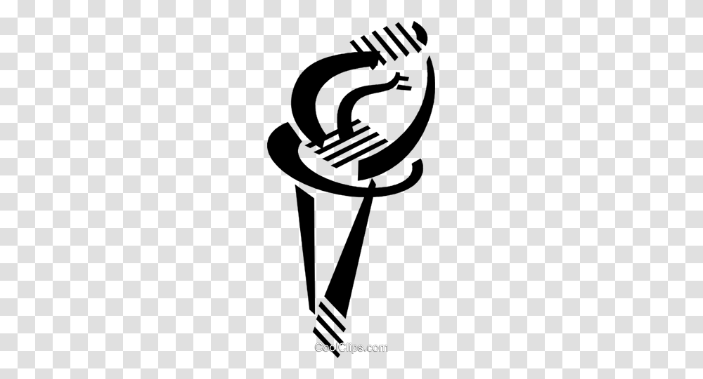 Olympic Torch Royalty Free Vector Clip Art Illustration, Cutlery, Fork, Stencil Transparent Png