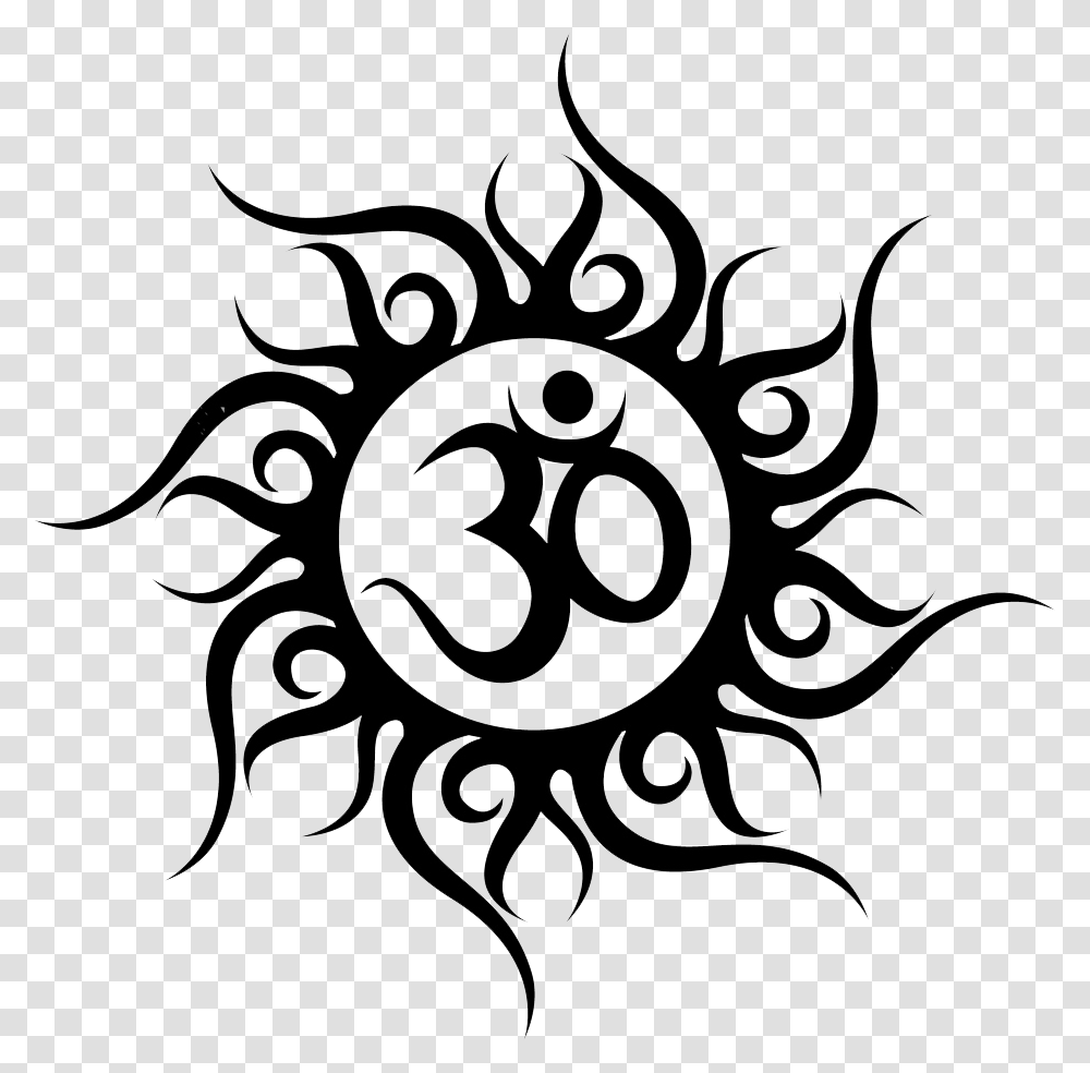 Om Images Om Black And White, Stencil Transparent Png