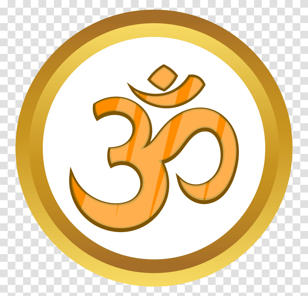 Om Logo Hd Cartoon Hindu Symbol, Number, Trademark, Plant Transparent Png