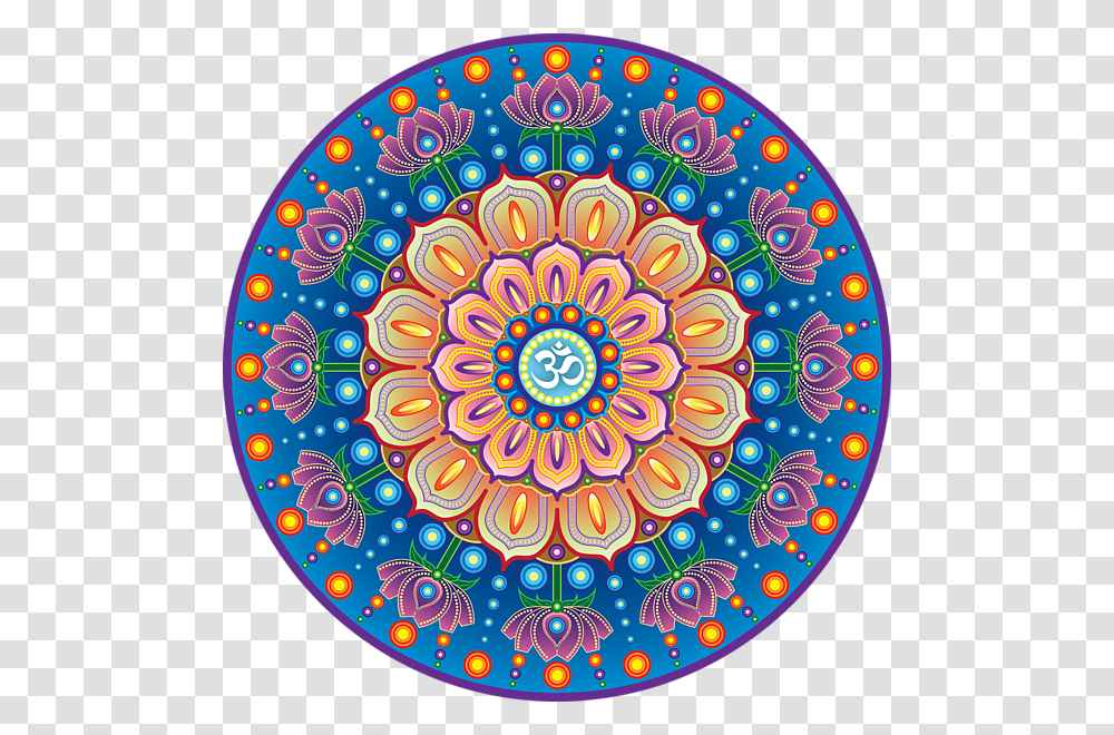 Om Mandala, Pattern, Rug, Ornament Transparent Png