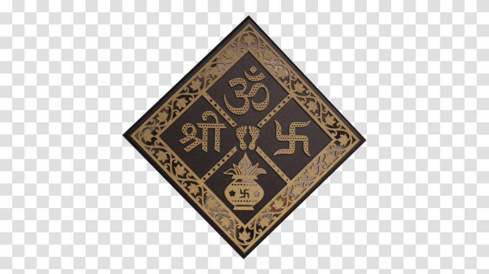 Om Swastik Wooden Wall Art Hanging Emblem, Rug, Symbol Transparent Png