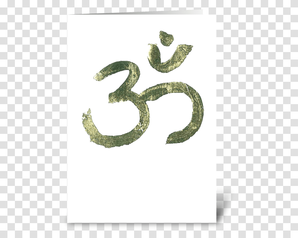 Om Symbol Greeting Card Calligraphy, Number, Snake, Reptile Transparent Png