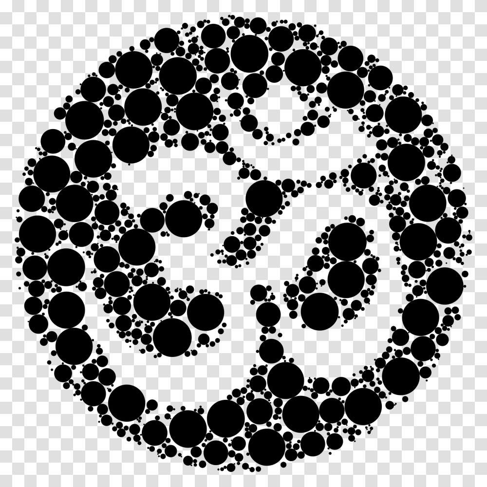 Om Symbol Negative Space Circles Clip Arts Om Sign Line Art, Gray, World Of Warcraft Transparent Png
