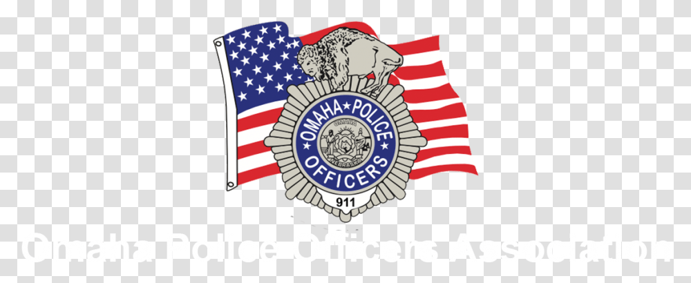 Omaha Police Officers Association Logo Emblem, Flag, Trademark, American Flag Transparent Png