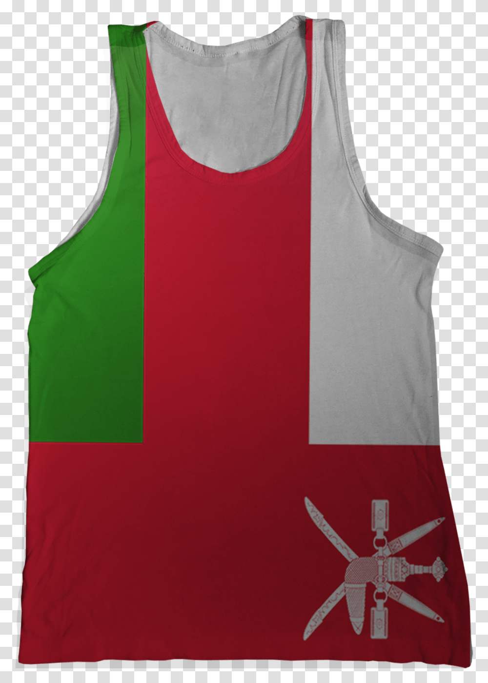Oman Flag Tank Top, Apparel, Bib Transparent Png