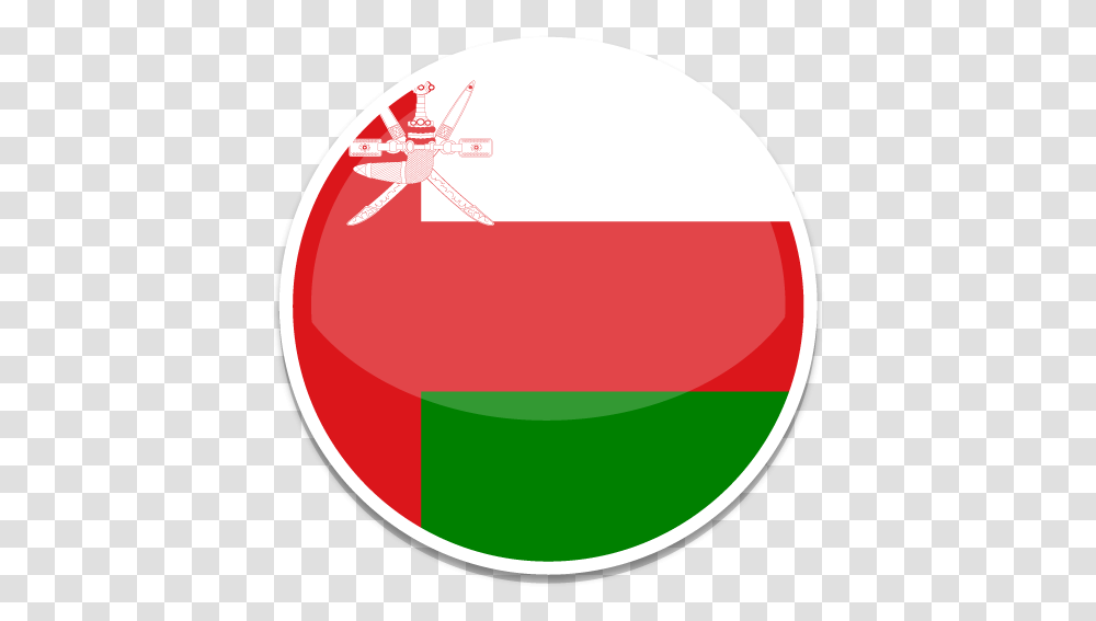 Oman Icon Myiconfinder Oman Circle Flag, Text, Symbol, Logo, Trademark Transparent Png