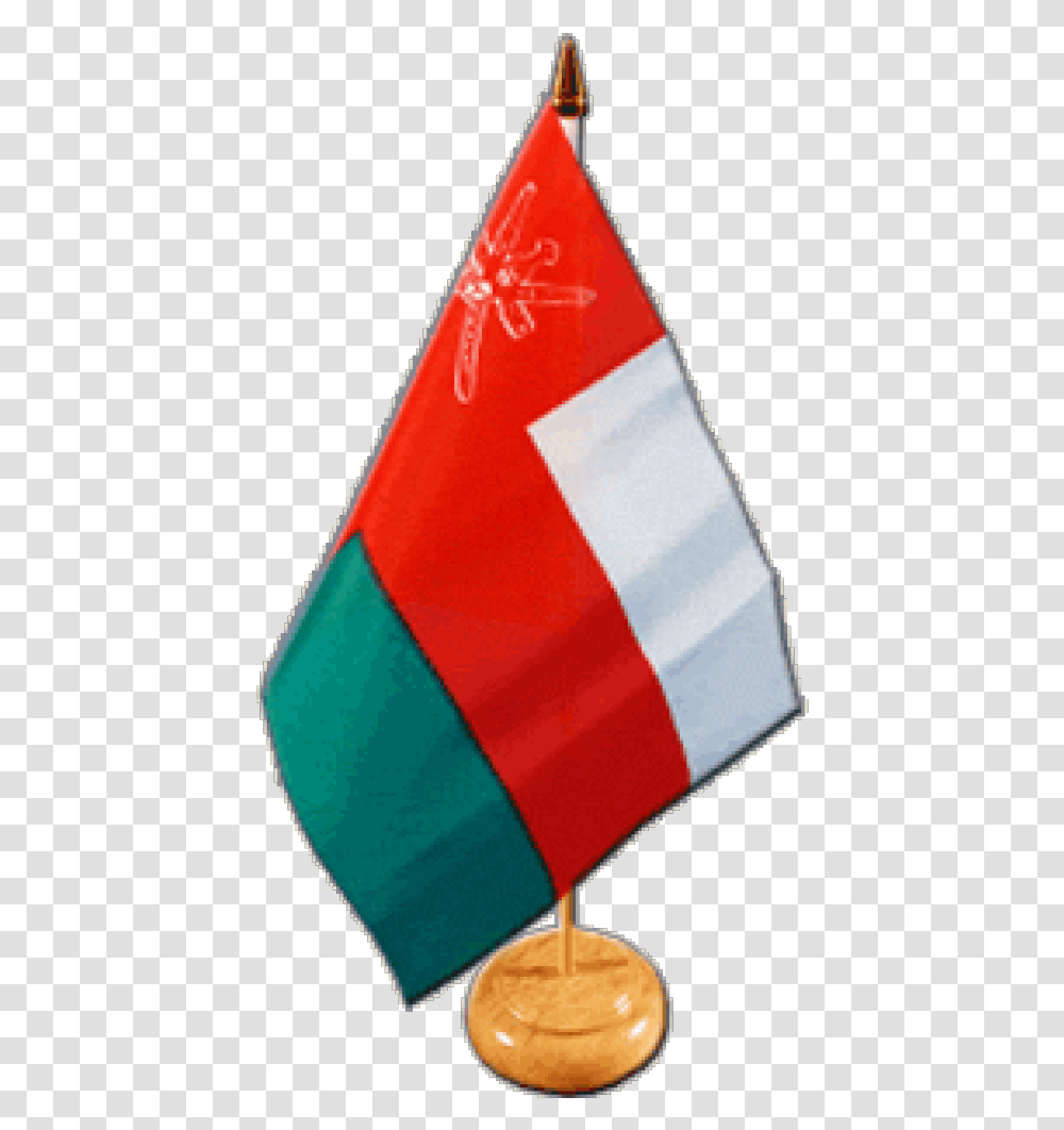 Oman Table Flag 59 X 865 Inch Flag, Symbol, Triangle, Cone, Party Hat Transparent Png