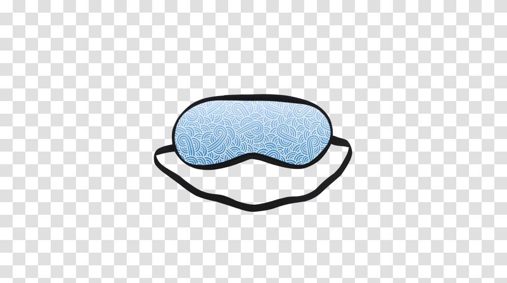 Ombre Blue And White Swirls Doodles Sleeping Mask Id, Cushion, Pillow, Headrest, Mustache Transparent Png