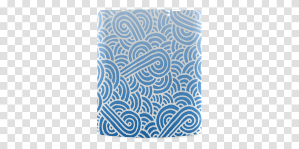 Ombre Blue And White Swirls Doodles White Mug Placemat, Rug, Pattern, Paisley Transparent Png