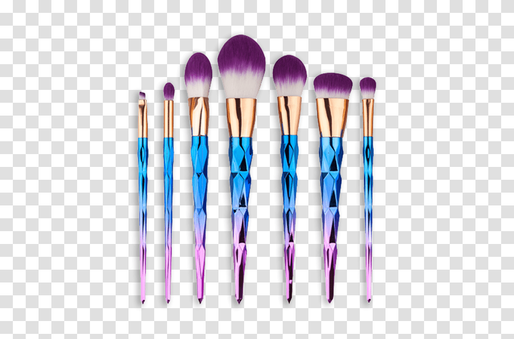 Ombre Unicorn Piece Makeup Brush Set, Tool, Toothbrush Transparent Png