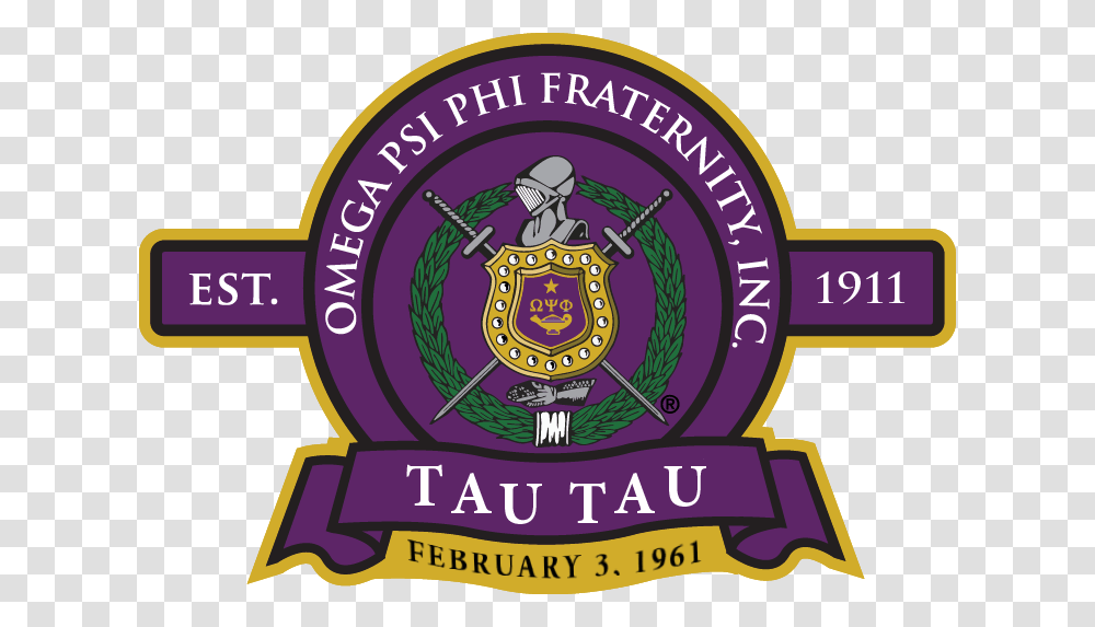 Omega Psi Phi Chapter Logo, Trademark, Emblem, Badge Transparent Png