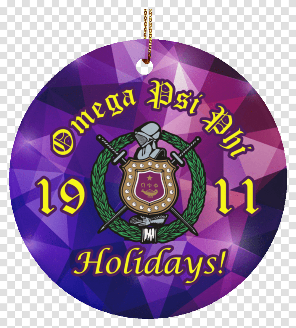 Omega Psi Phi Christmas Ornaments Emblem, Purple, Sphere, Overwatch Transparent Png